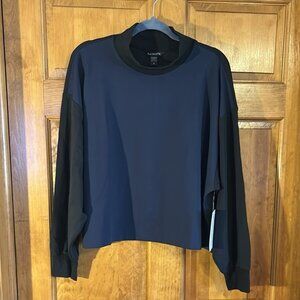 Athleta Women’s Venice Colorblock Navy/Black Stretch Sweatshirt Sz 1X-NWT